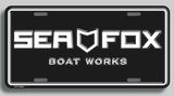 Sea Fox Boat Works Matte Black License Plate