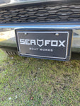 Sea Fox Boat Works Matte Black License Plate