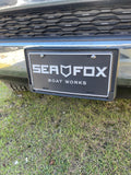 Sea Fox Boat Works Matte Black License Plate