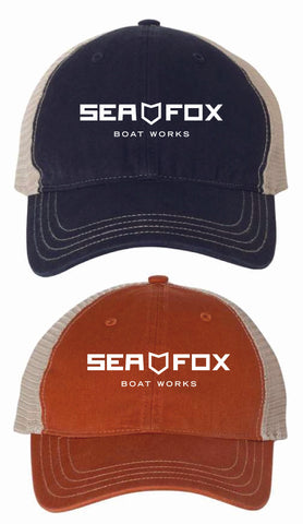 Sea Fox Boat Works Garment Washed Trucker Hat